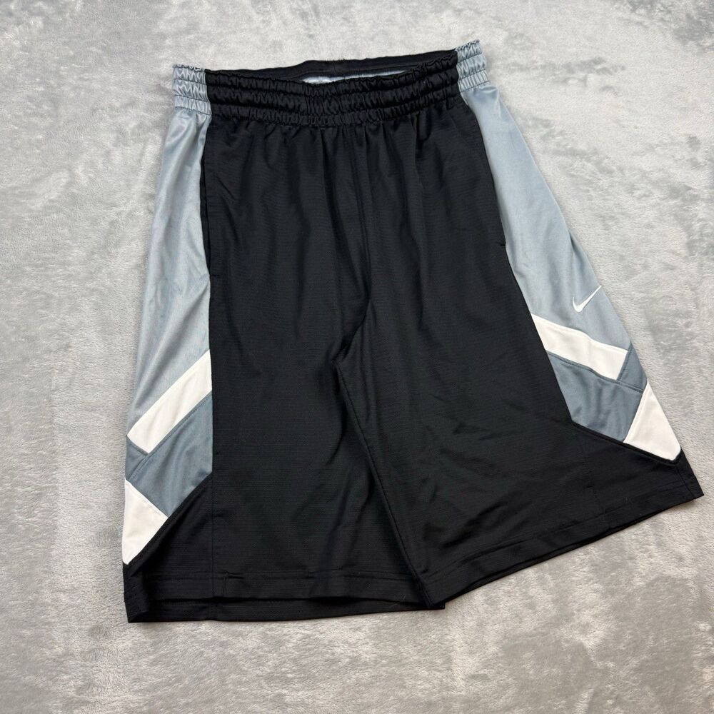 Nike Dri-FIT Basketball Shorts Black Blue White Colorblock Size M